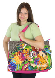Laurel Burch Earth Song Oversized Tote LB5621 Laurel Burch Earth Song Oversized Tote LB5621